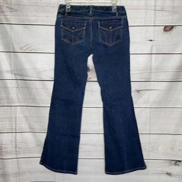 Ann Taylor Loft Flare Dark Blue Denim Jeans 6 - Picture 4 of 10